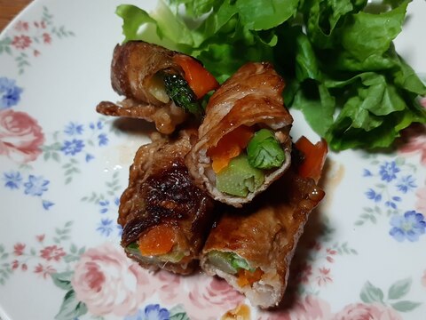 アスパラと人参の豚肉巻き